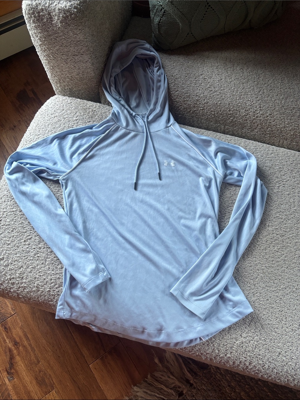 Under Armour Women's Light Blue Performance Hoodie Pullover